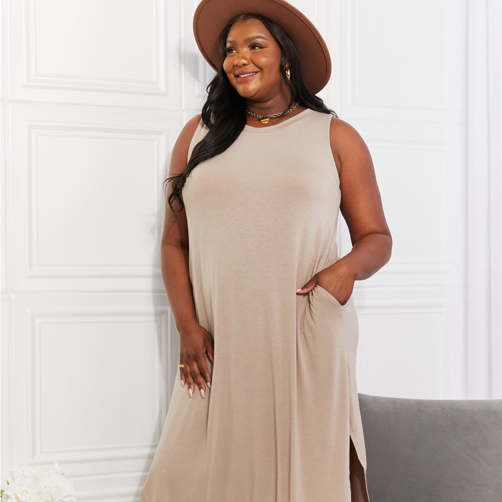 Zenana Full Size Sleeveless Maxi Dress